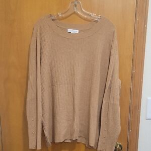 Liz Claiborne Ribbed Tan Sweater